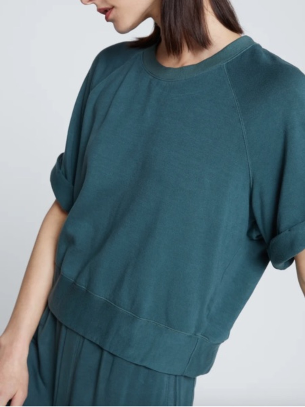 Stateside Relaxed Top in Teal Green
